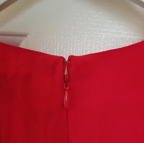 NWT Redish Orange Chiffon dress - Picture 6 of 7